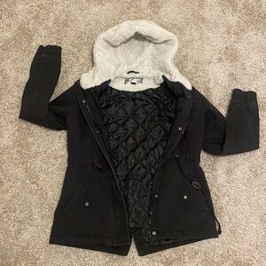 Krush Parka Coat Small Button Down Zipper Jacket